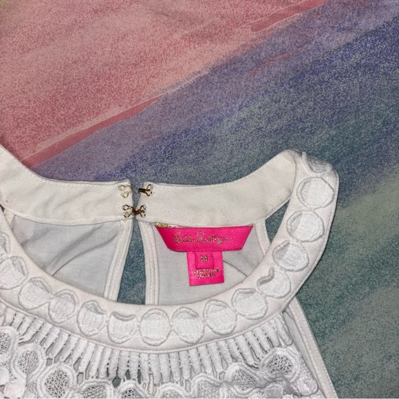 Lilly Pulitzer Dawn Halter Top in Resort White size M - Picture 4 of 6